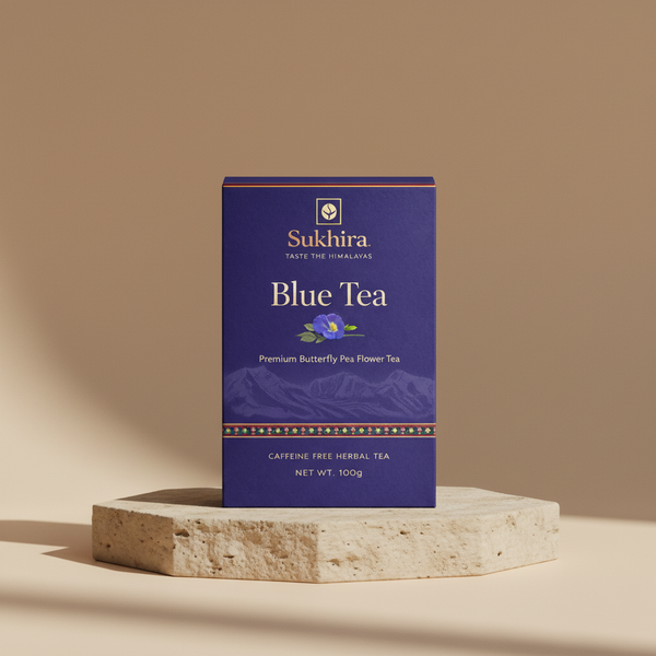 Sukhira Blue Tea – Premium Butterfly Pea Flower Herbal Tea | Caffeine-Free Wellness Tea